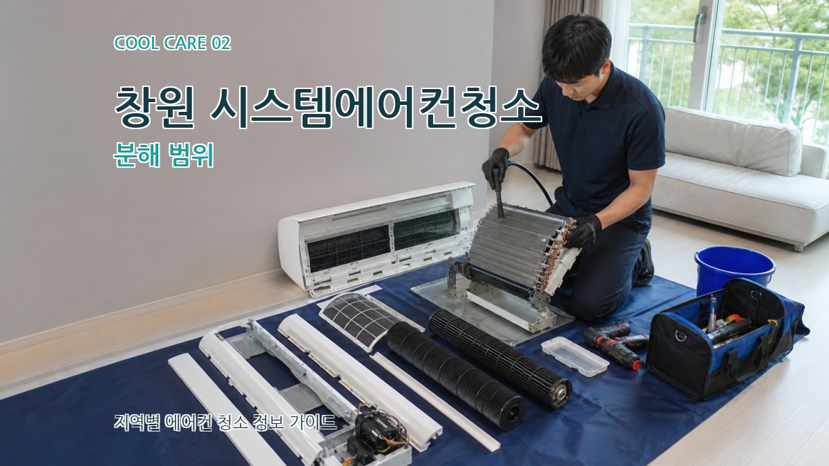 창원 시스템에어컨청소 분해 범위