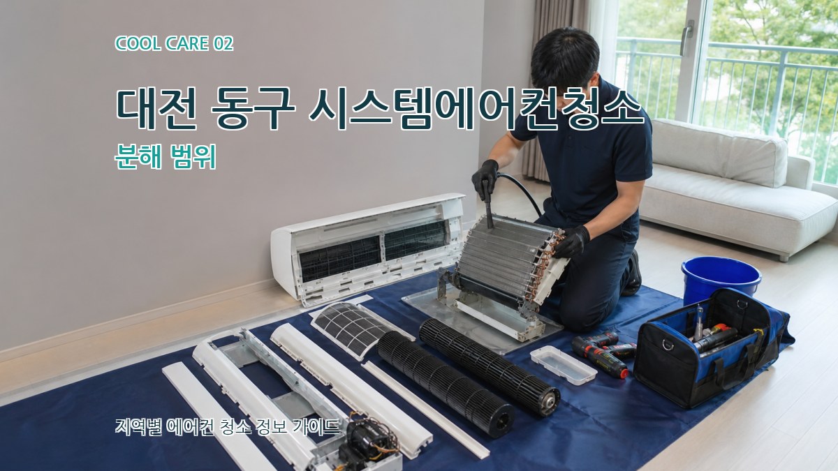 대전 동구 시스템에어컨청소 분해 범위