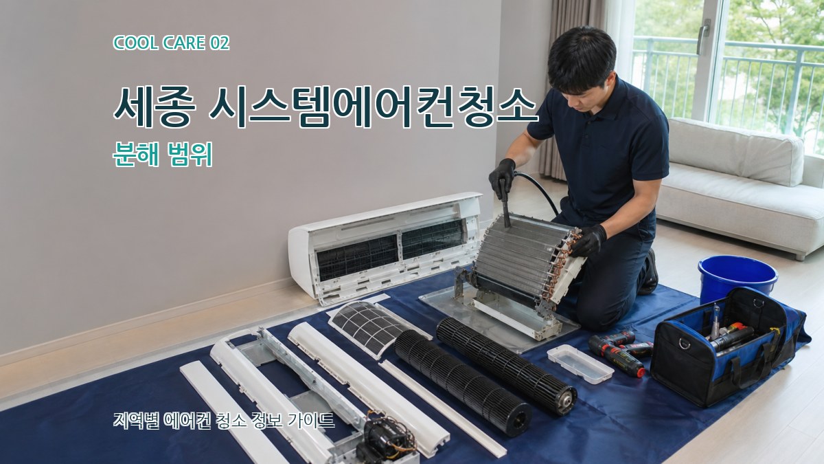 세종 시스템에어컨청소 분해 범위