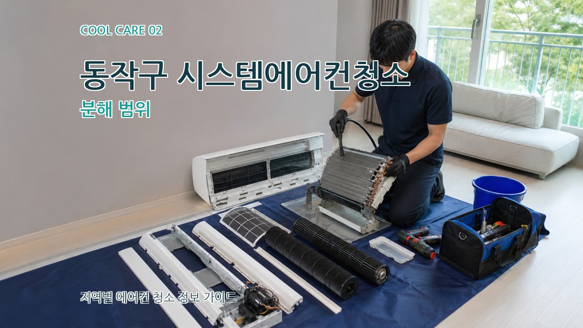 동작구 시스템에어컨청소 분해 범위