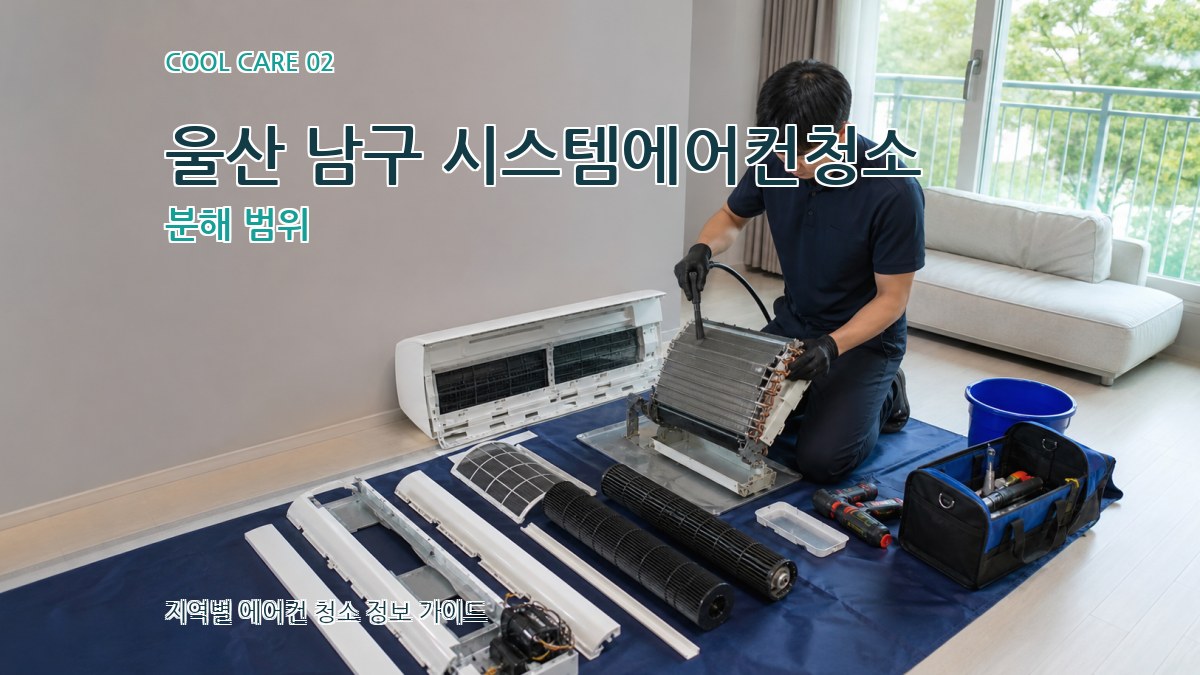 울산 남구 시스템에어컨청소 분해 범위