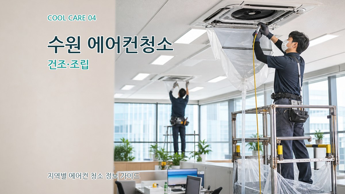 수원 에어컨청소 건조·조립