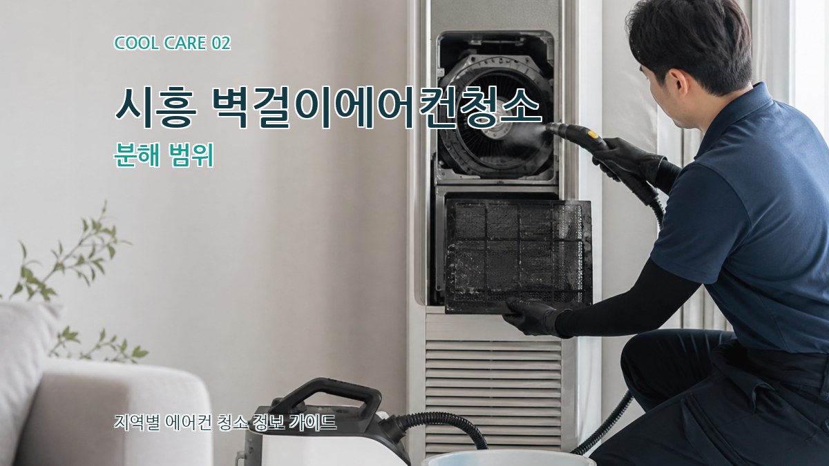 시흥 벽걸이에어컨청소 분해 범위