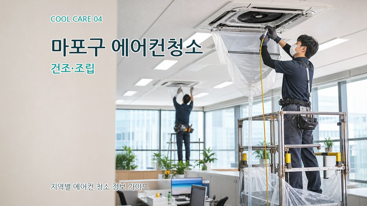 마포구 에어컨청소 건조·조립