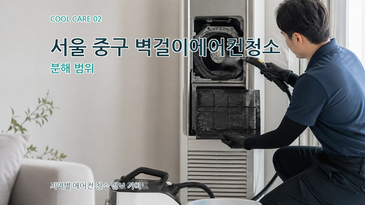 서울 중구 벽걸이에어컨청소 분해 범위
