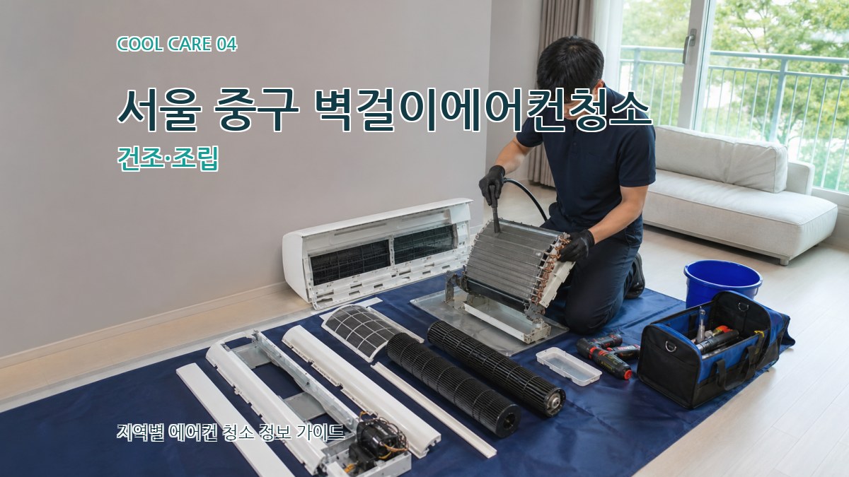 서울 중구 벽걸이에어컨청소 건조·조립