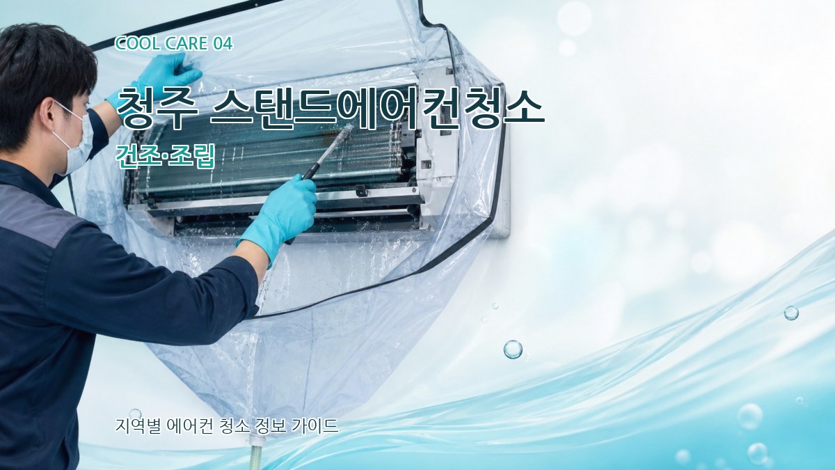 청주 스탠드에어컨청소 건조·조립