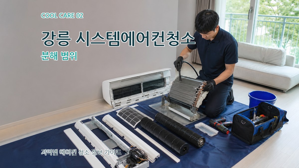 강릉 시스템에어컨청소 분해 범위