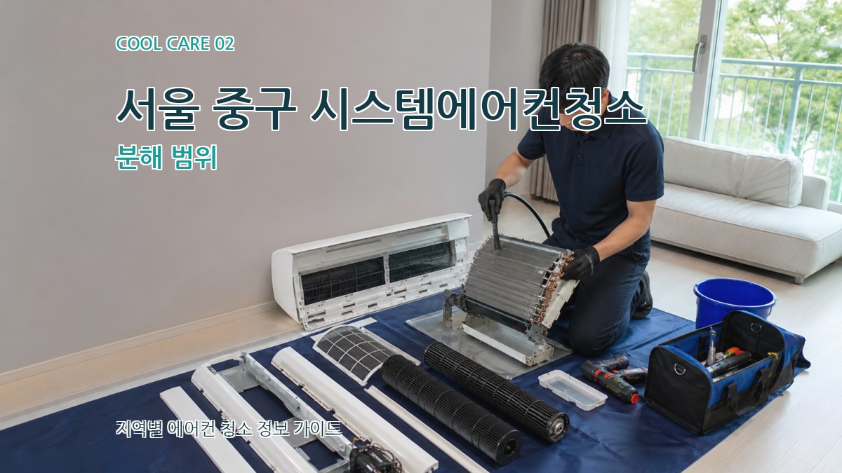 서울 중구 시스템에어컨청소 분해 범위