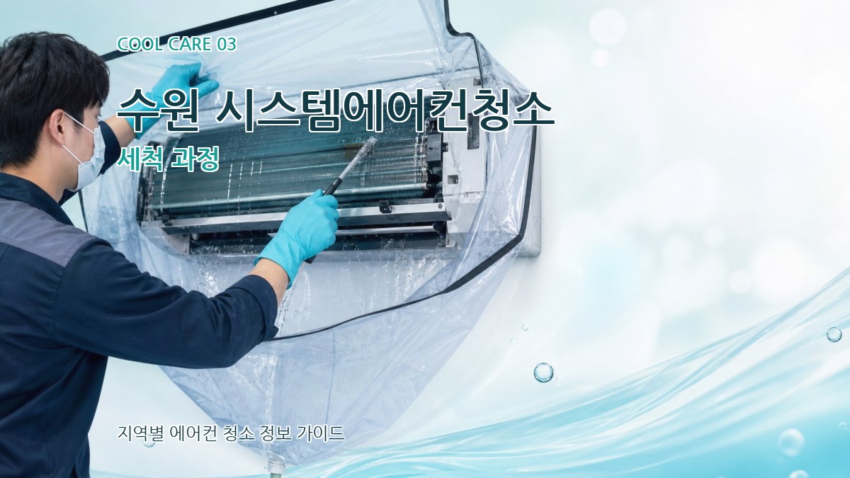 수원 시스템에어컨청소 세척 과정