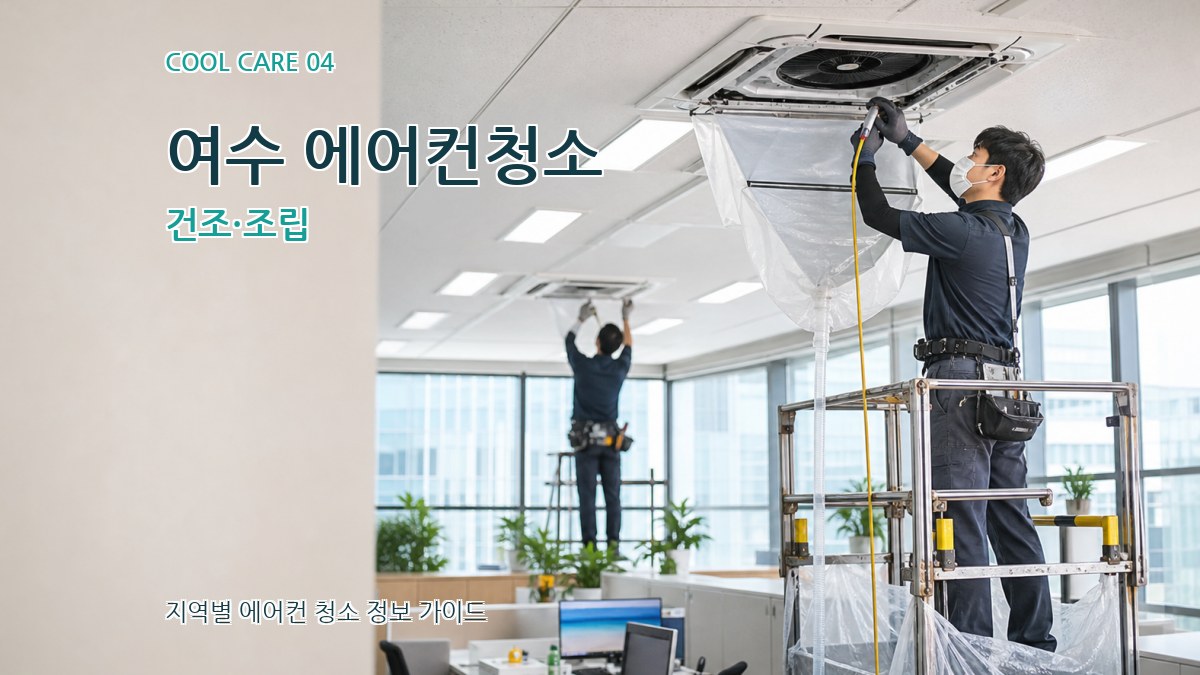여수 에어컨청소 건조·조립