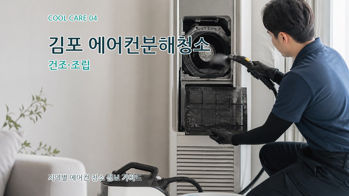 김포 에어컨분해청소 건조·조립