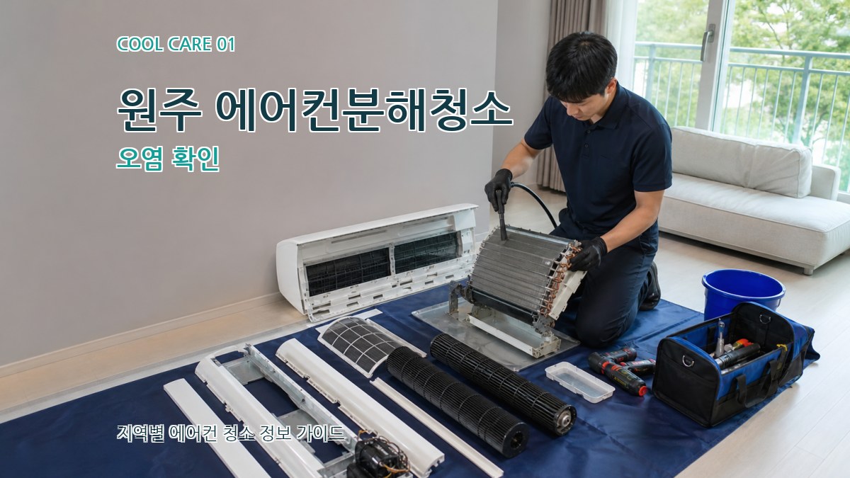 원주 에어컨분해청소