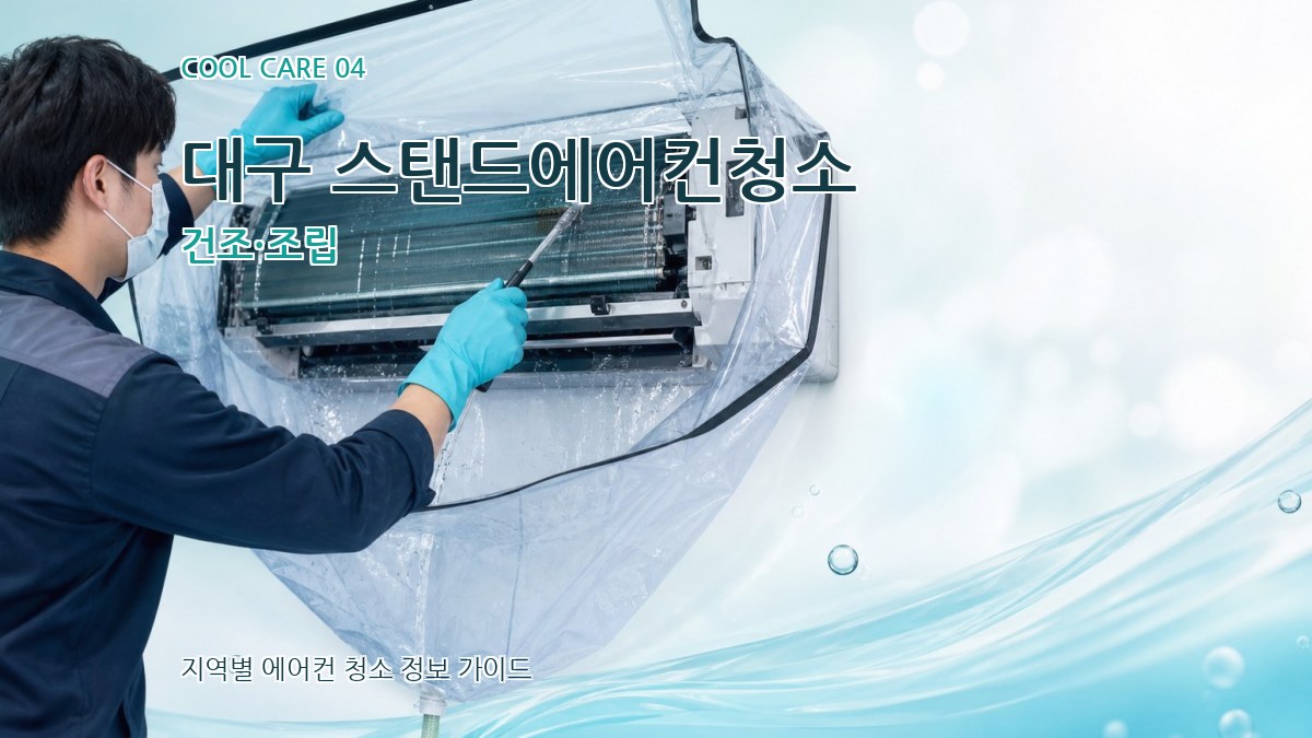대구 스탠드에어컨청소 건조·조립