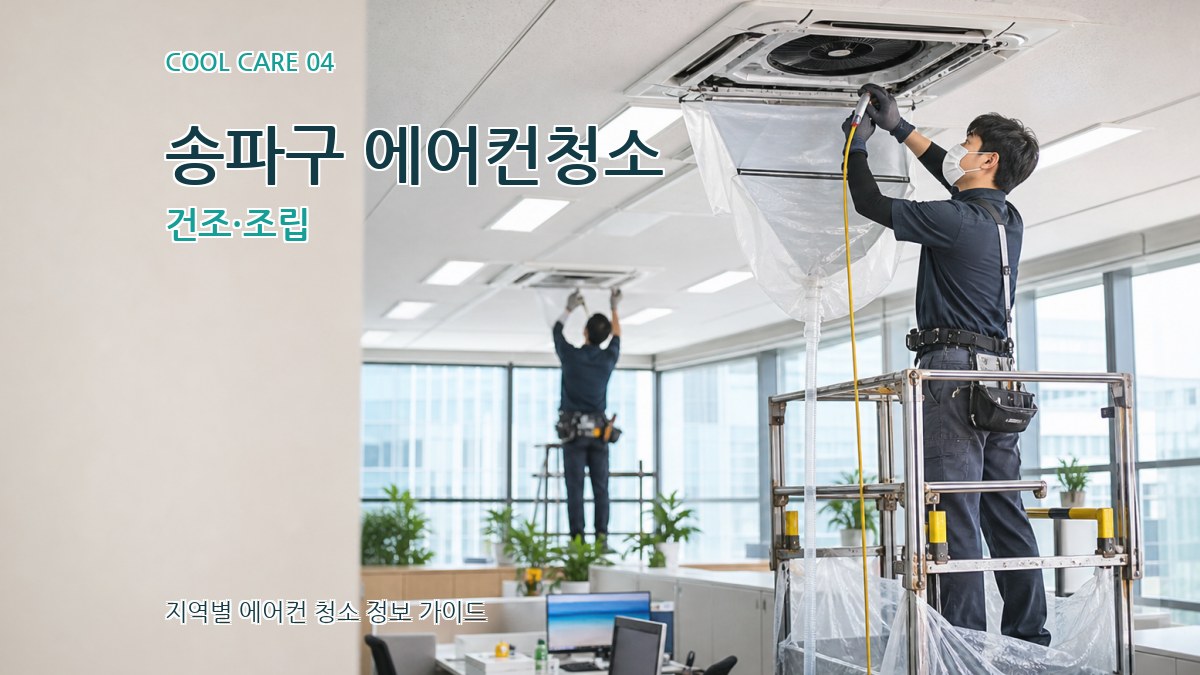 송파구 에어컨청소 건조·조립