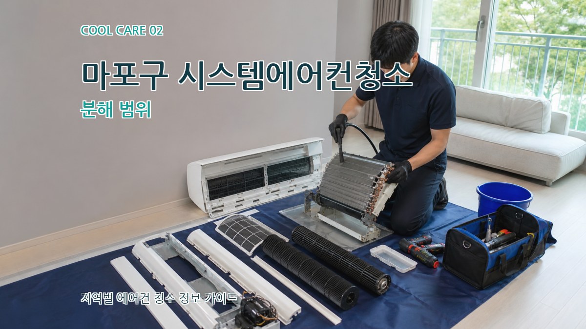 마포구 시스템에어컨청소 분해 범위