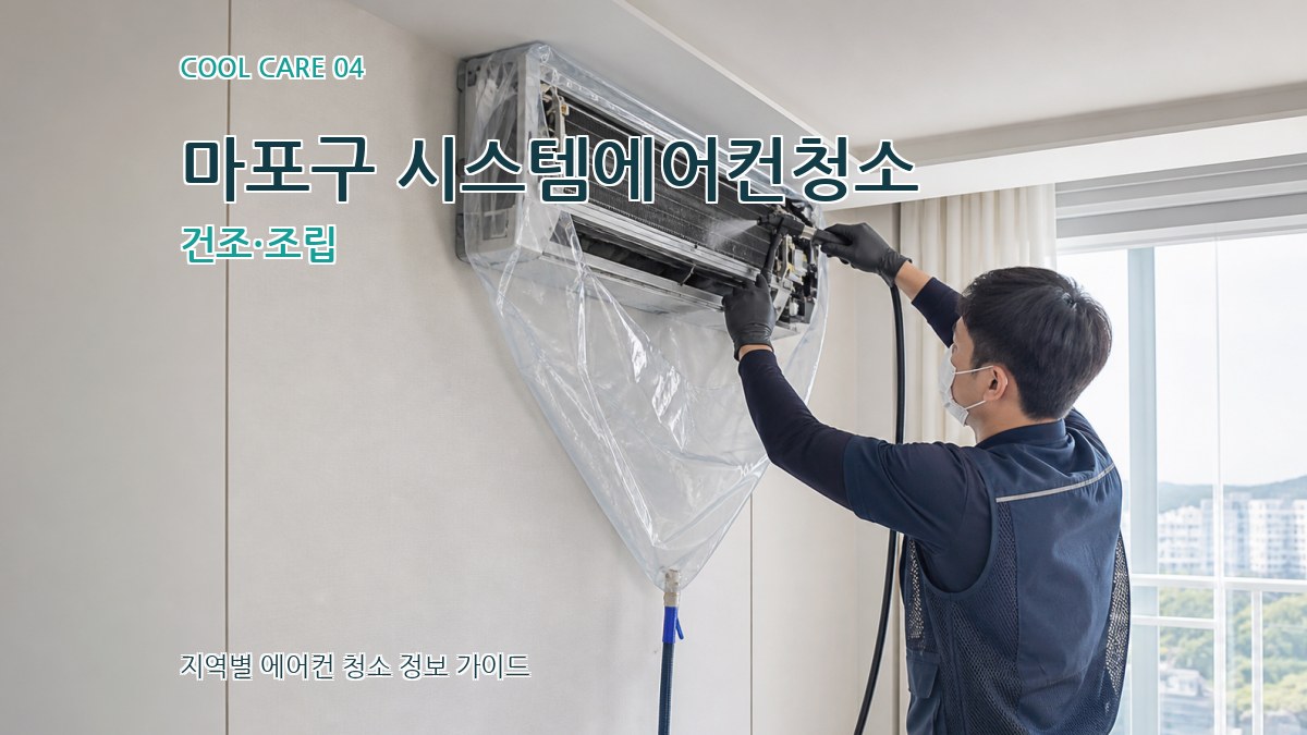 마포구 시스템에어컨청소 건조·조립