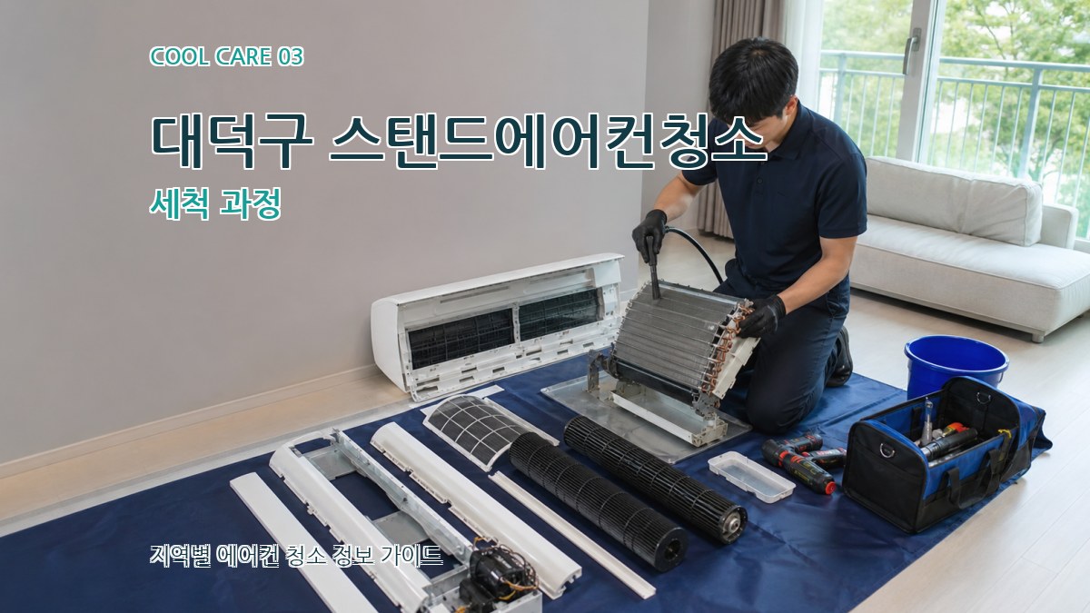 대덕구 스탠드에어컨청소 세척 과정