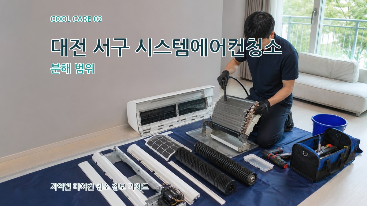 대전 서구 시스템에어컨청소 분해 범위