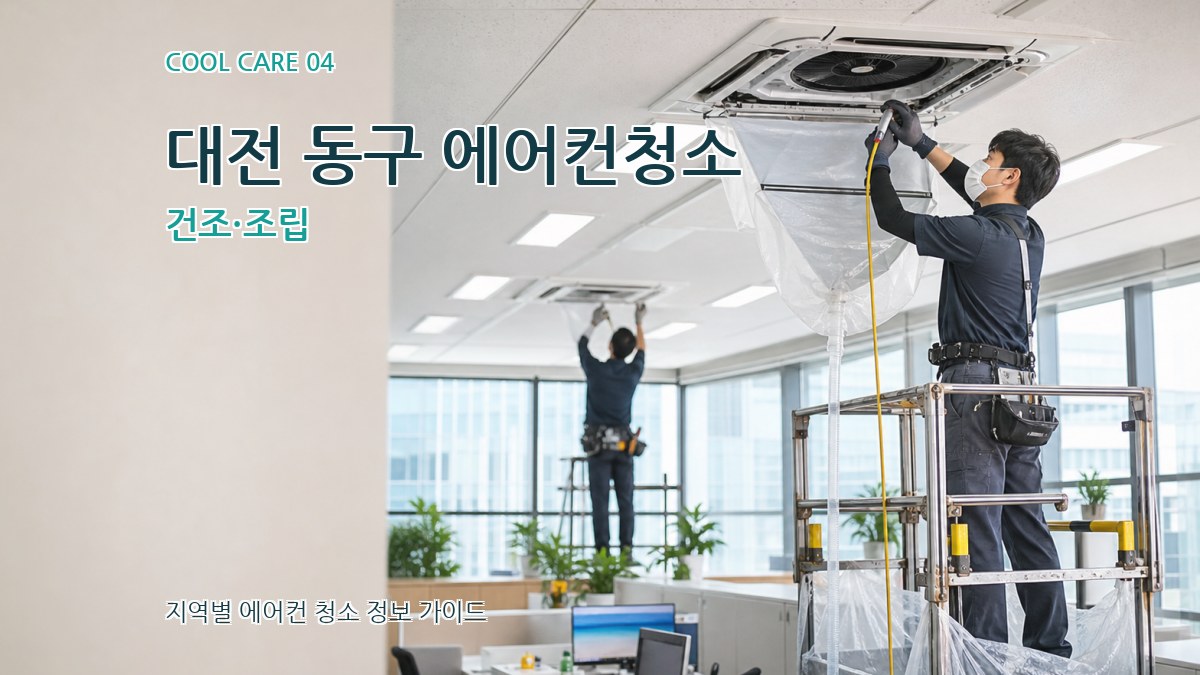 대전 동구 에어컨청소 건조·조립