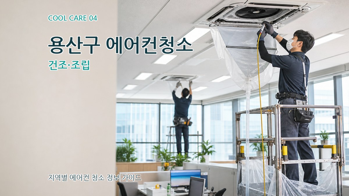 용산구 에어컨청소 건조·조립