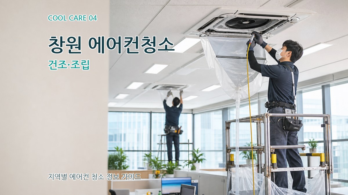 창원 에어컨청소 건조·조립