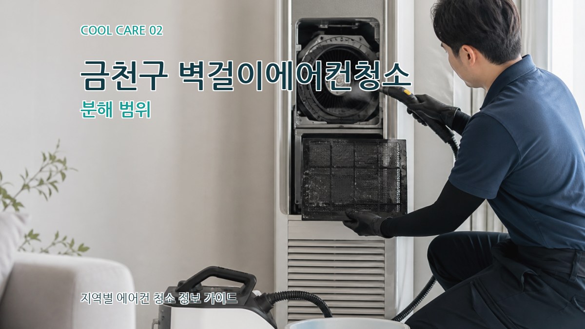 금천구 벽걸이에어컨청소 분해 범위