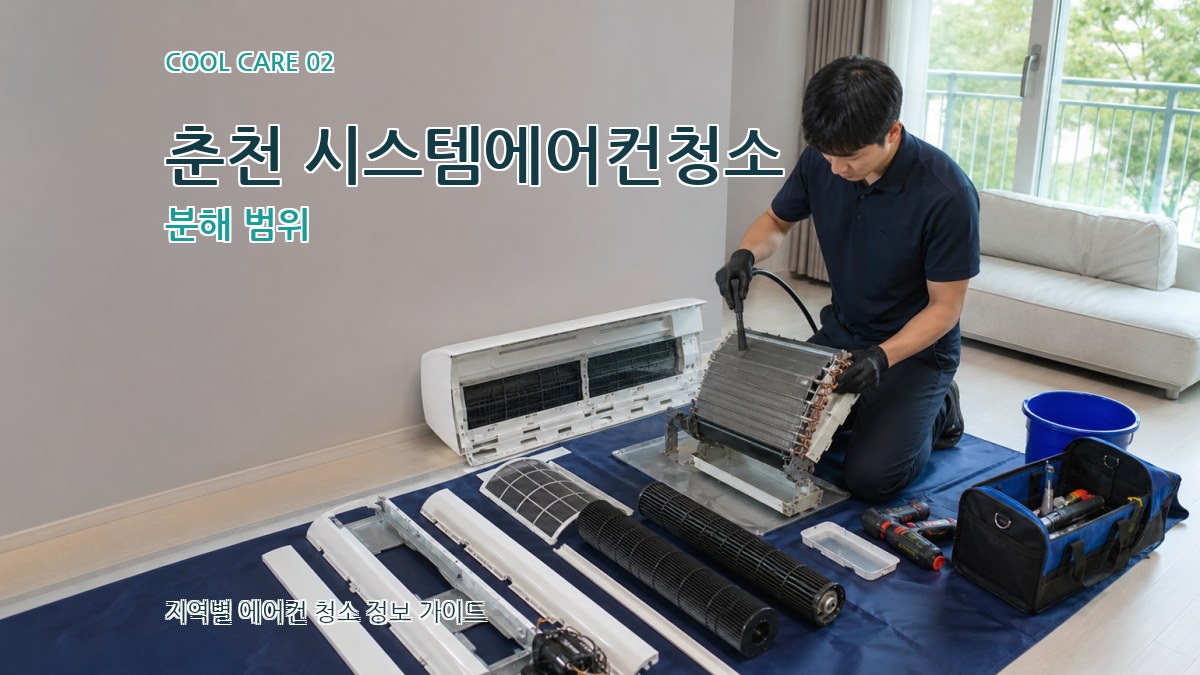 춘천 시스템에어컨청소 분해 범위