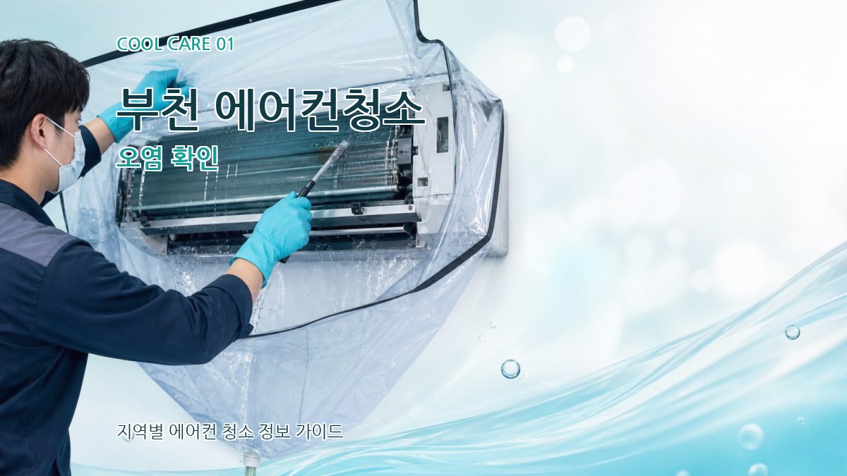부천 에어컨청소 오염 확인