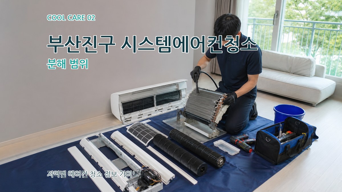 부산진구 시스템에어컨청소 분해 범위