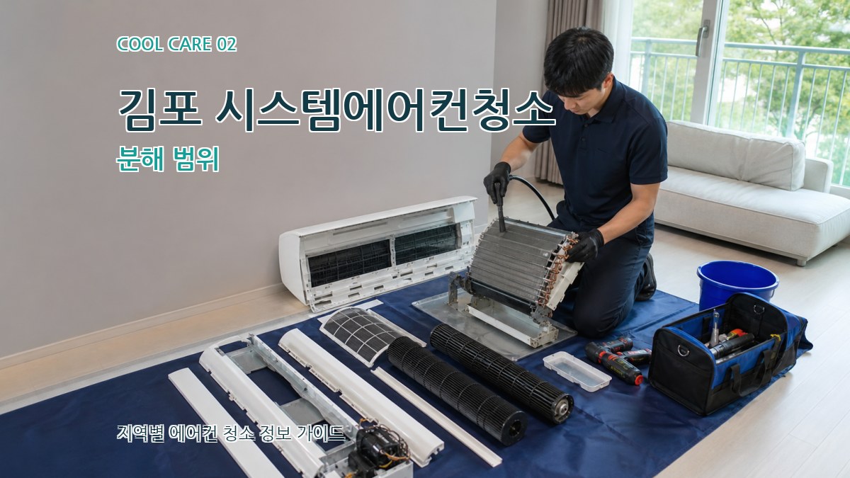 김포 시스템에어컨청소 분해 범위