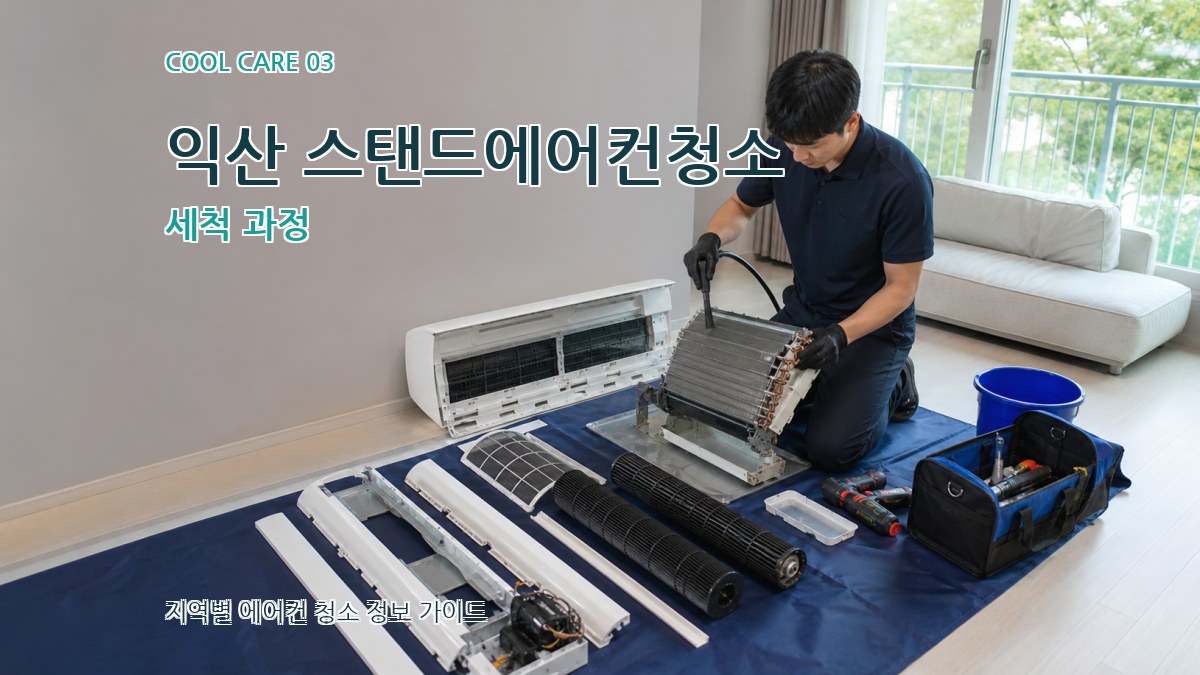 익산 스탠드에어컨청소 세척 과정