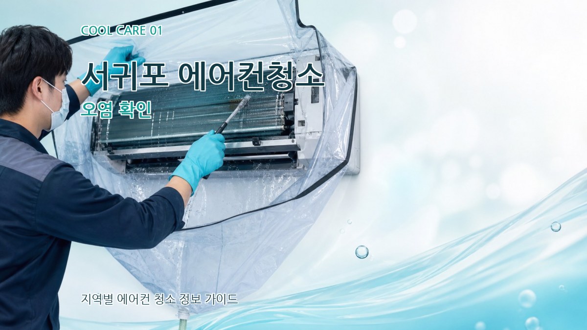 서귀포 에어컨청소 오염 확인