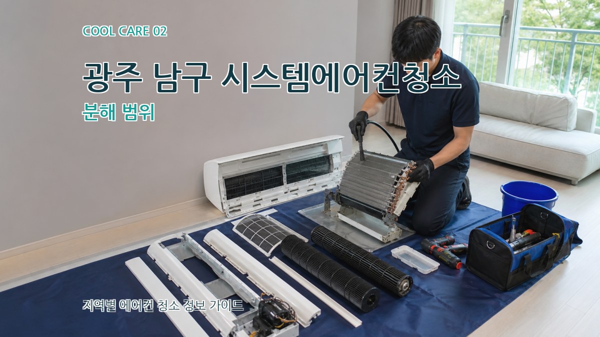 광주 남구 시스템에어컨청소 분해 범위