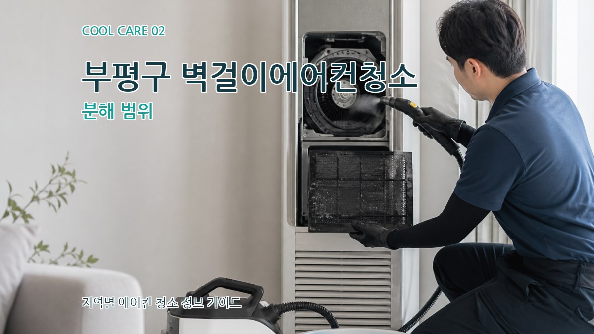 부평구 벽걸이에어컨청소 분해 범위