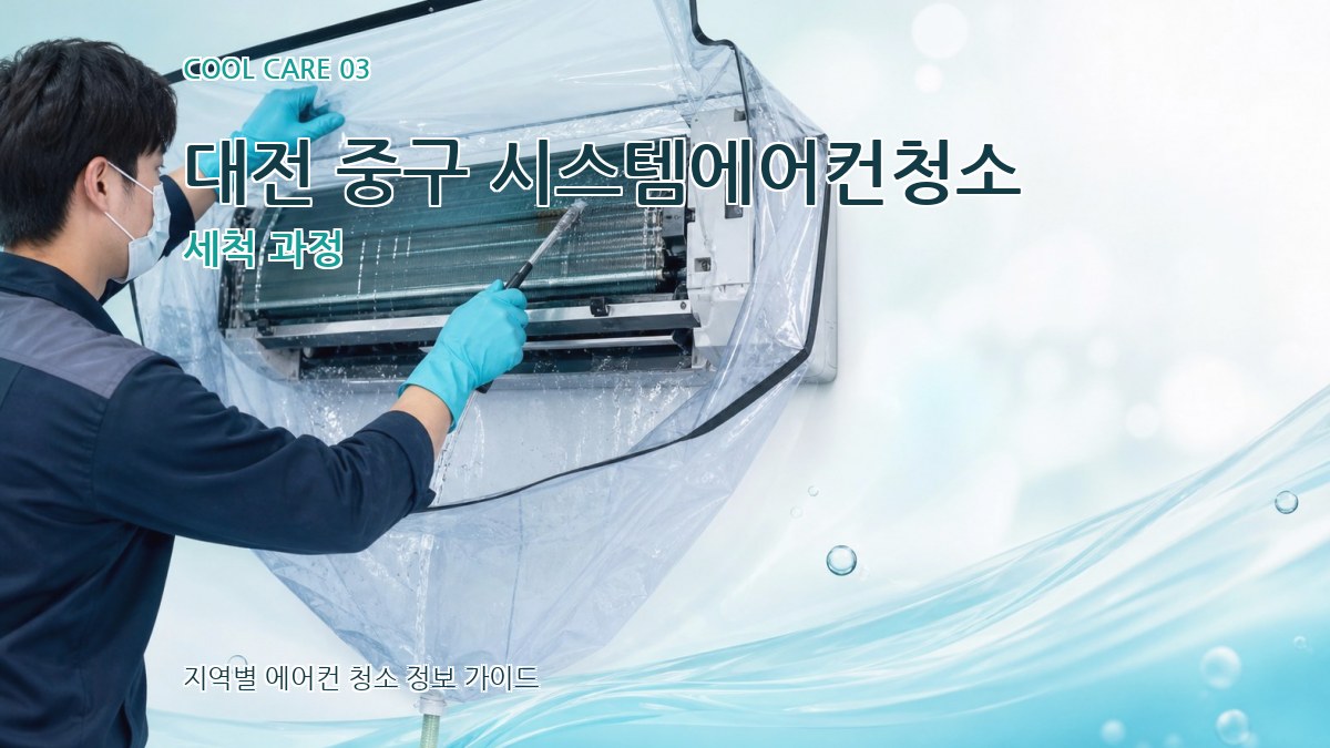 대전 중구 시스템에어컨청소 세척 과정