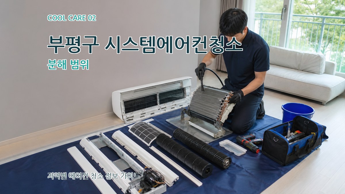 부평구 시스템에어컨청소 분해 범위
