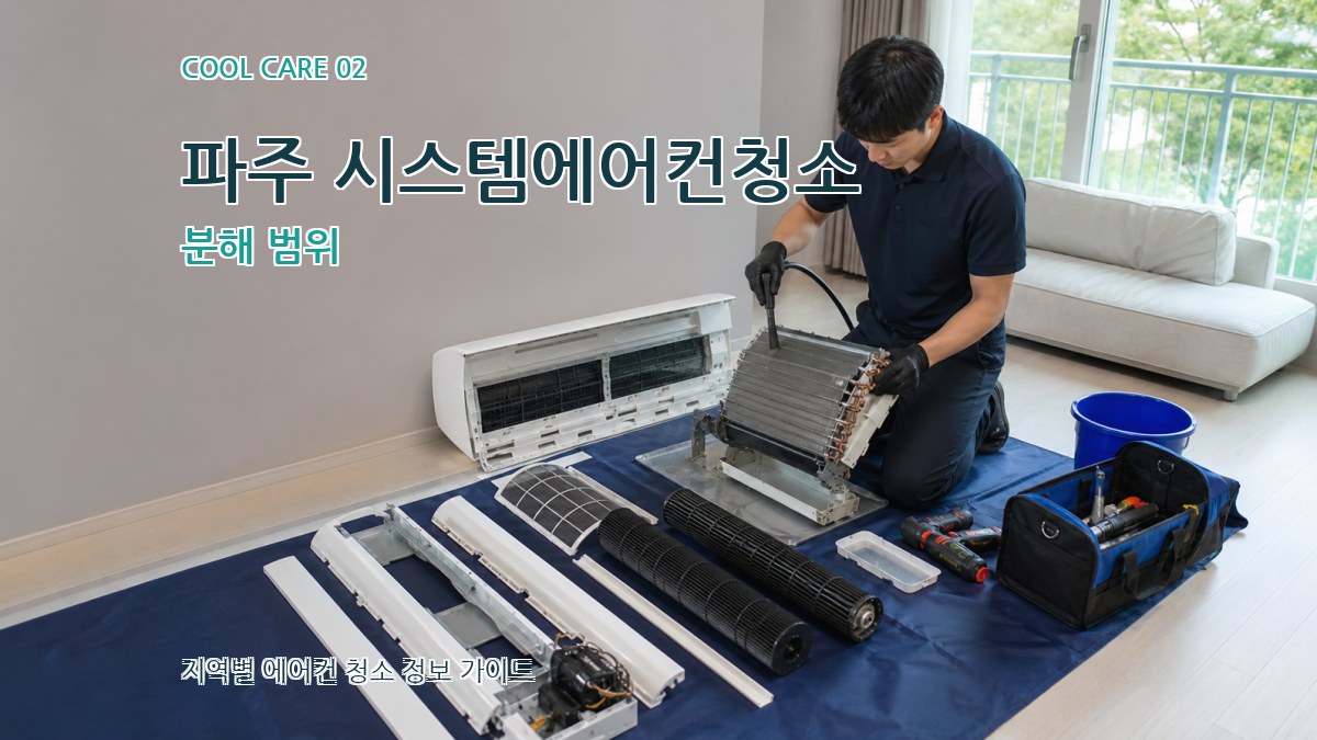 파주 시스템에어컨청소 분해 범위