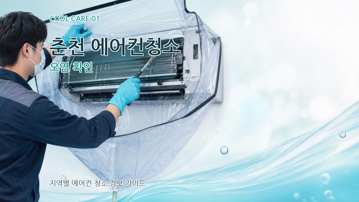 춘천 에어컨청소 오염 확인