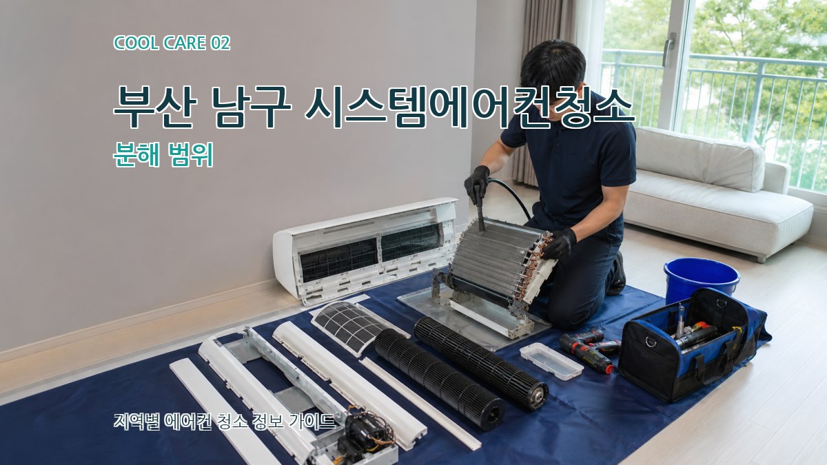 부산 남구 시스템에어컨청소 분해 범위