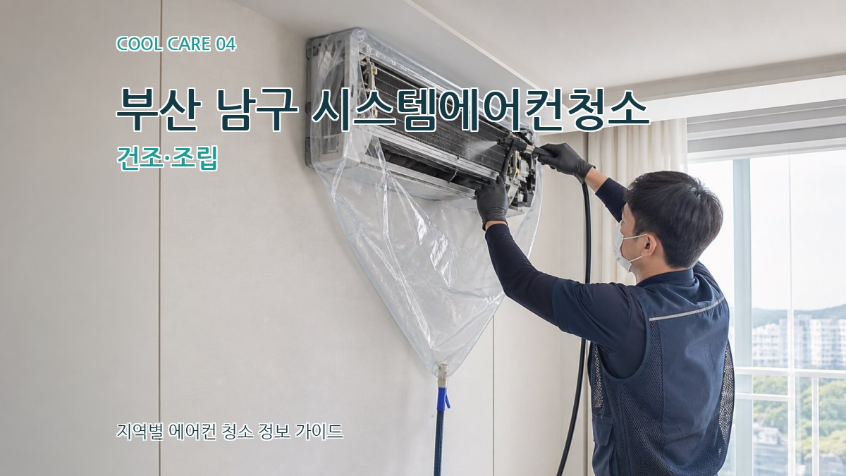 부산 남구 시스템에어컨청소 건조·조립