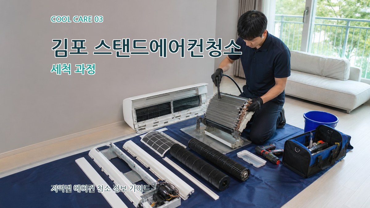 김포 스탠드에어컨청소 세척 과정