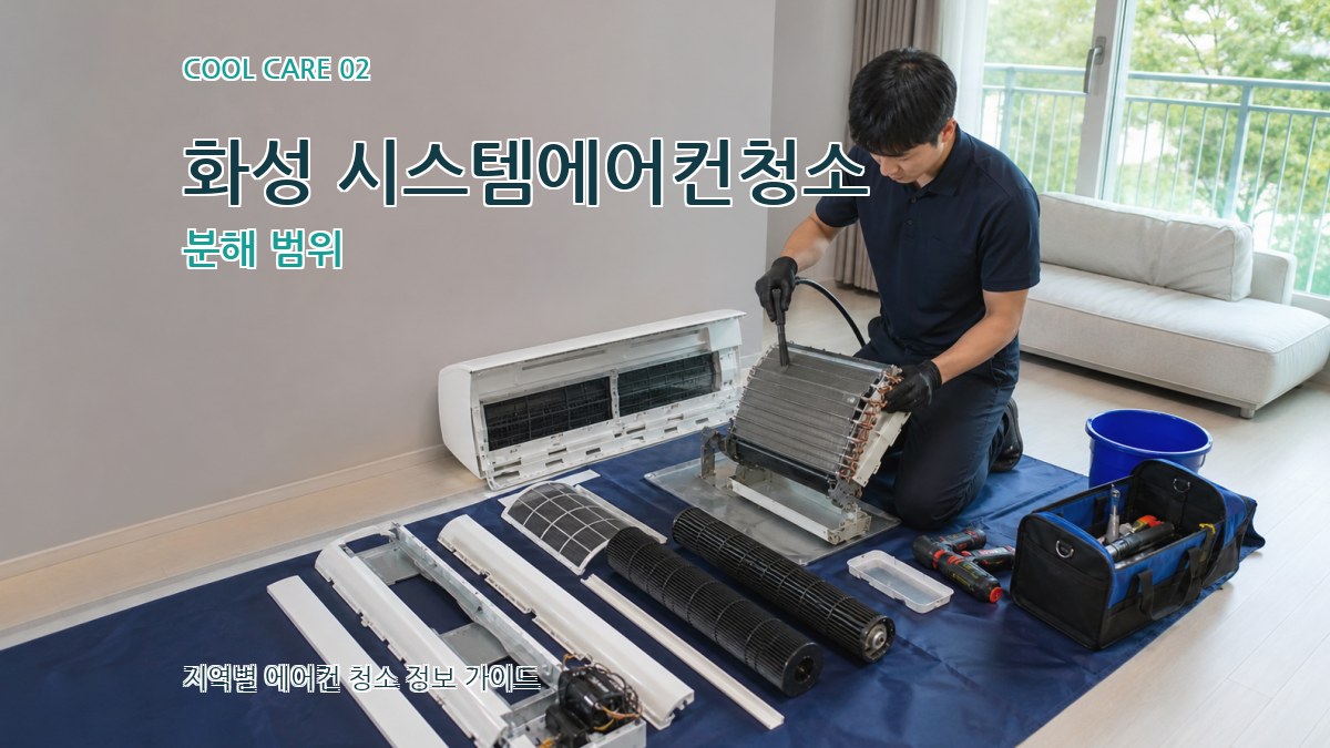 화성 시스템에어컨청소 분해 범위