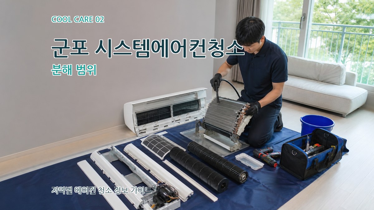 군포 시스템에어컨청소 분해 범위
