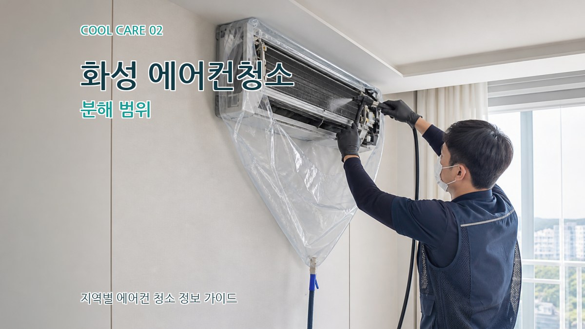 화성 에어컨청소 분해 범위