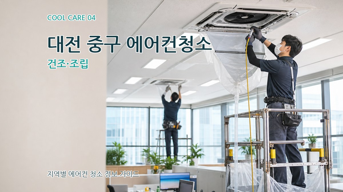 대전 중구 에어컨청소 건조·조립