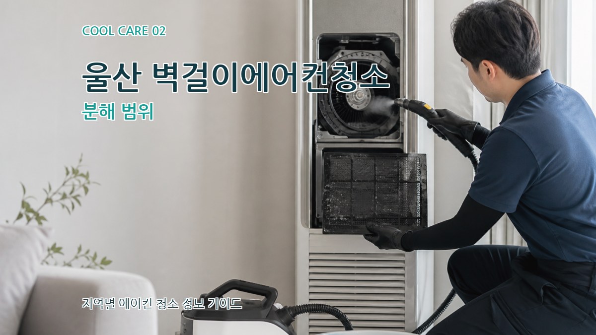 울산 벽걸이에어컨청소 분해 범위