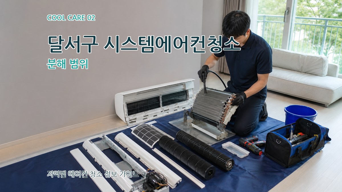 달서구 시스템에어컨청소 분해 범위