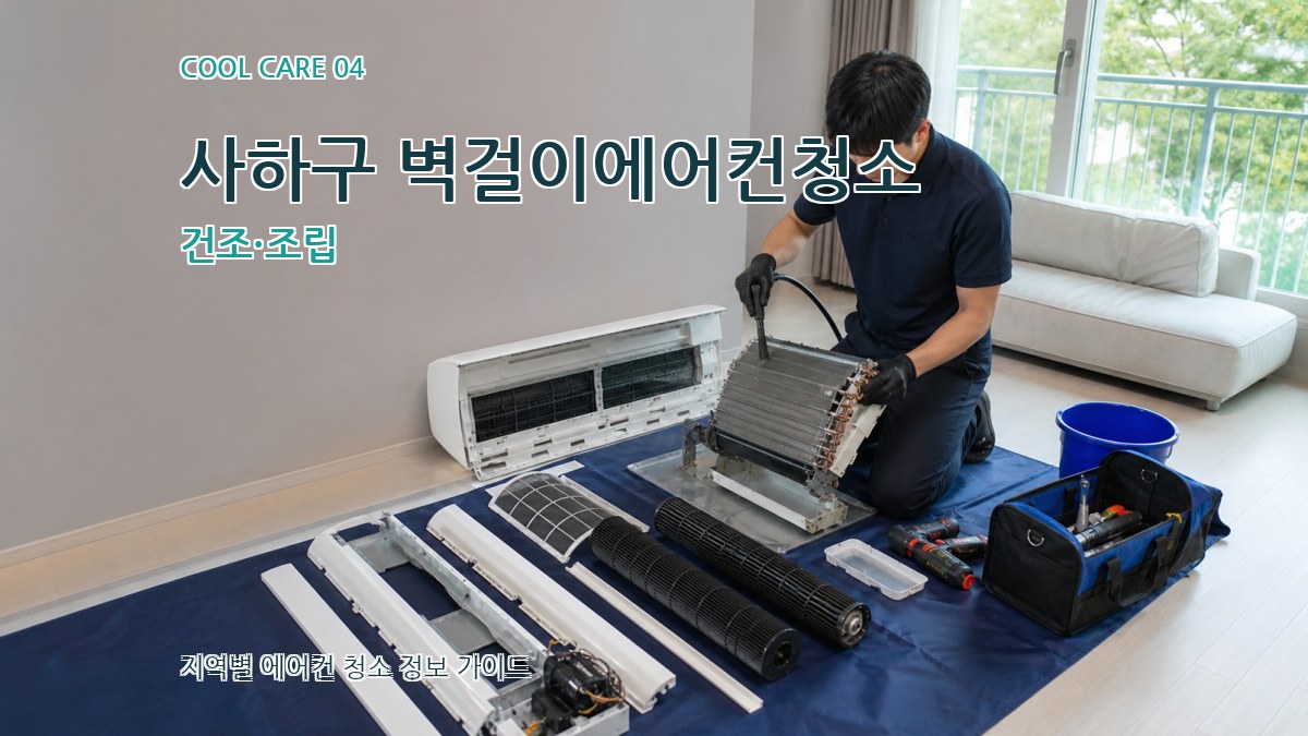사하구 벽걸이에어컨청소 건조·조립