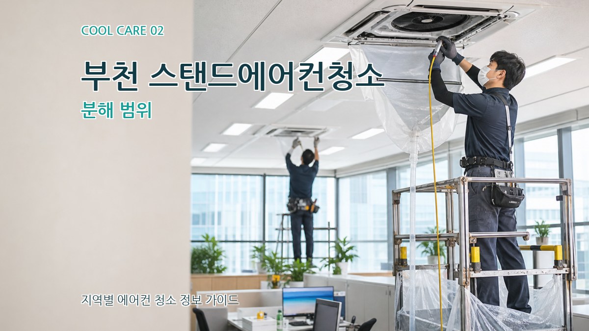 부천 스탠드에어컨청소 분해 범위